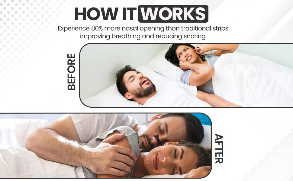 man sleeping with nasal strips