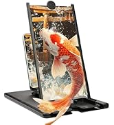 KUVPIUS 12 Inch Mobile Phone Screen Magnifier, High Definition Anti-Blue Light 3D Pull-Out Vertic...