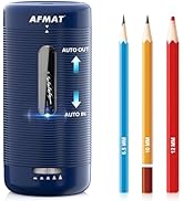 AFMAT Electric Pencil Sharpener, Fully Automatic Pencil Sharpener, Auto in &amp; Out, Rechargeable Ha...