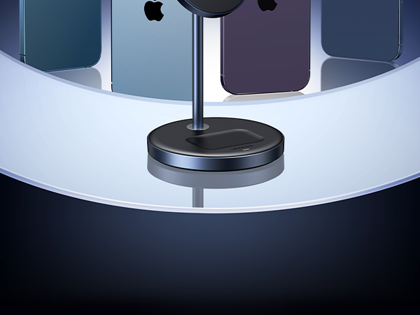 Rapid wireless charging pad, offering double the speed of conventional chargers.