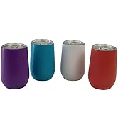 Happy Hour oz Double Wall Insulated Stainless Steel Tumbler Solid Color Set of 4