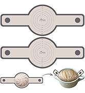 HOTEC Silicone Bread Sling for Dutch Oven - 2 Pack Non-Stick Baking Mat with Long Handle Easy to ...