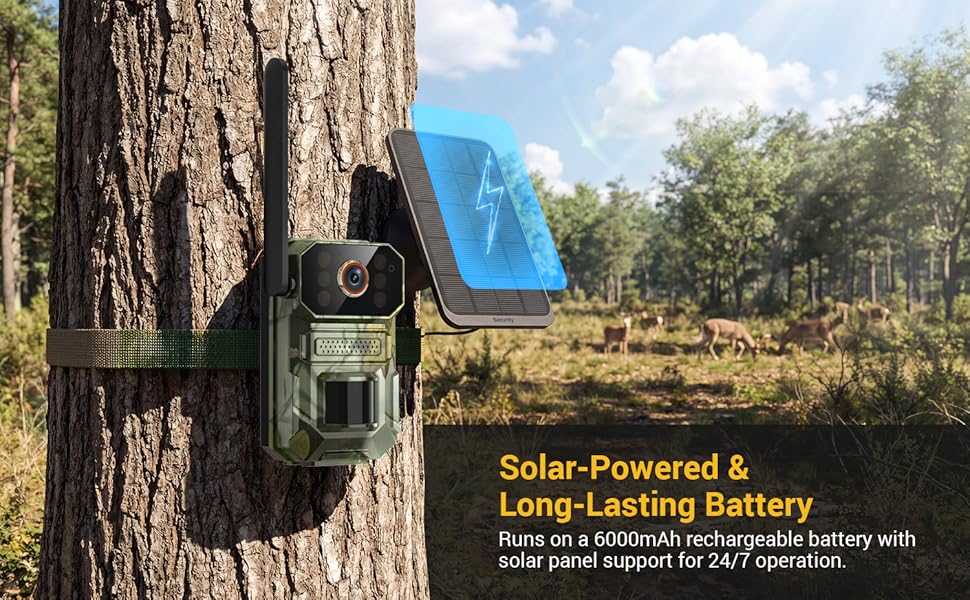 Solar Charging + 6000mAh Battery