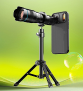 APEXEL 36x Telephoto Lens for iPhone | Kit with Sturdy Metal Tripod for Smartphones, Compatible w...