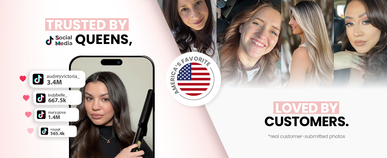 Hair Straightener &amp;amp; Curler 2 in 1 Black (LN-C6)