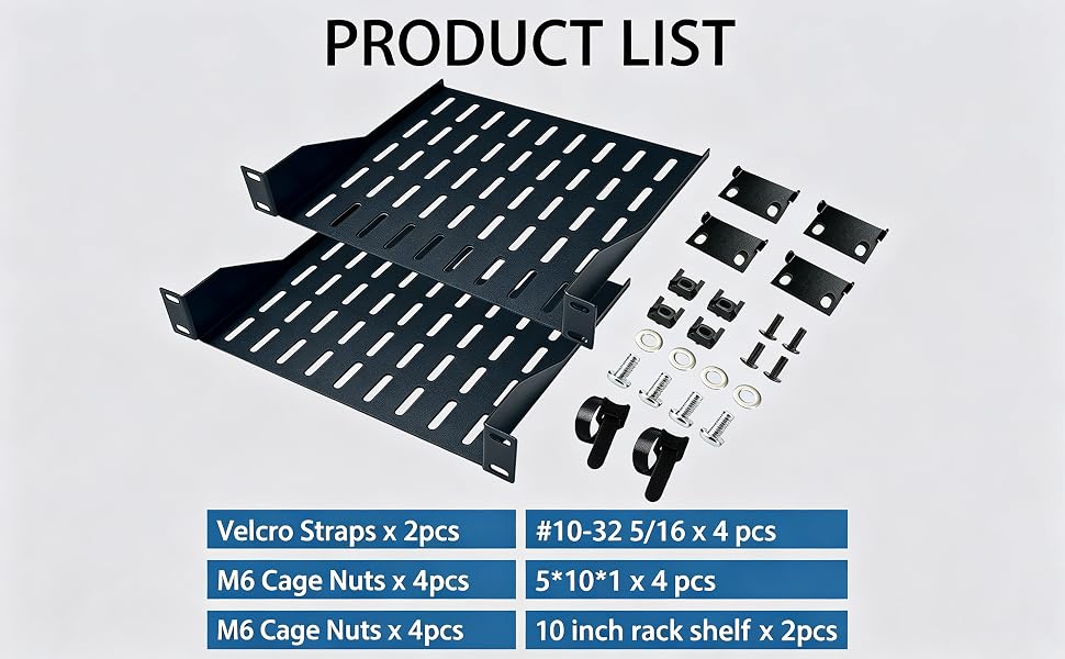10 inch rack shelf