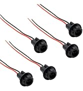 Ferianl 5PCS 194 Bulb Socket with Wire Pigtail, T10 Extension Harness Plugs Connectors Wiring Soc...