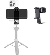 Xixan Metal Dual Phone Clip Clamp Holder Tripod Mount Adapter Set for Live Streaming and Teleprom...