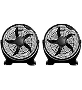 HealSmart 20 Inch 3-Speed Plastic Floor Fans Quiet for Home Commercial, Residential, and Greenhou...