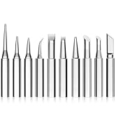 Soldering Iron Tips Kit, 10 Pieces (4X B Si 2.4D I LB S3 5C. 3.2D K), Assorted Sizes and Shapes