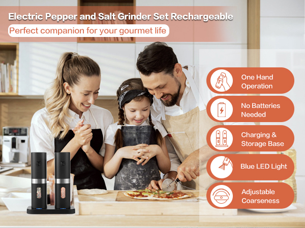 Electric salt and pepper shakers