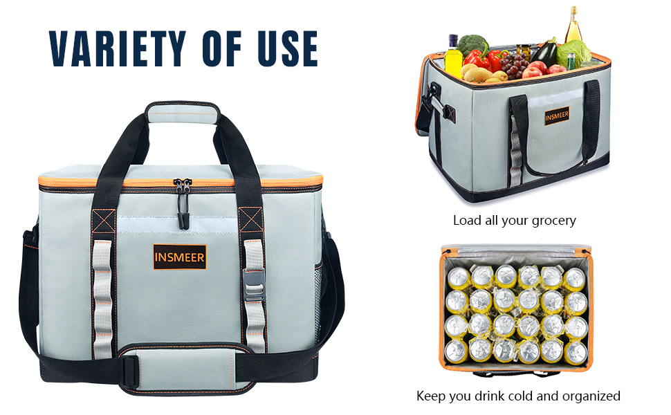 cooler bag for beach insulated cooler for hiking camping cooler INSMEER large cooler bag ice chest