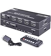 4 Port HDMI 2.0 Switch - 4x1 HDMI Switcher Selector with 7.1 Audio Extractor Optical SPDIF + L/R ...