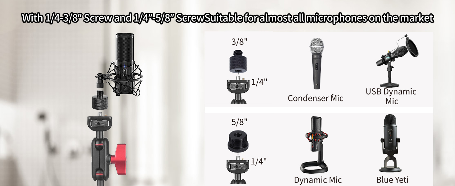 Hemmotop 22in Magic Arm Flexible Microphone Arm with Super Clamp