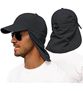Zando Sun Hats with Neck Flap for Men Women UPF 50+ Waterproof Baseball Cap Adjustable Breathable...