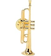 ZJchao Retro Trumpet Lapel Brooch Pin with Storage Box, Vintage Gold Miniature Trumpet Shaped Lap...