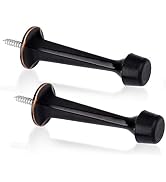 KOVOSCH 2 Pack Solid Rigid Door Stops - Heavy Duty Door Stoppers Wall Protector with Soft Rubber ...