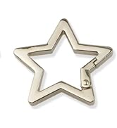 Silver Star Shaped Stainless Steel Keychain Clip Carabiner Snap Hook Holder Star Carabiner Hook C...