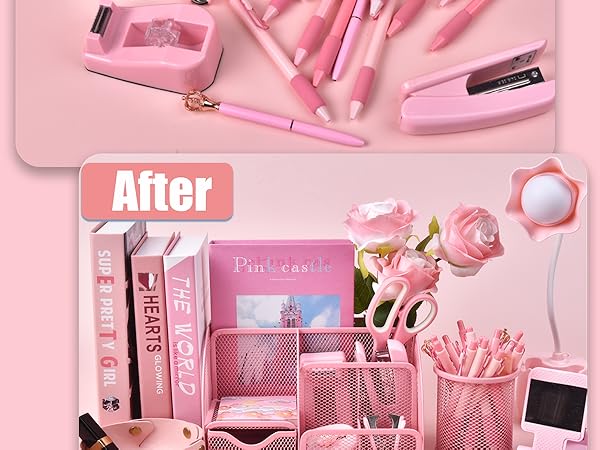 Pink Desk Organizers