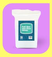 Full size hot glue sticks