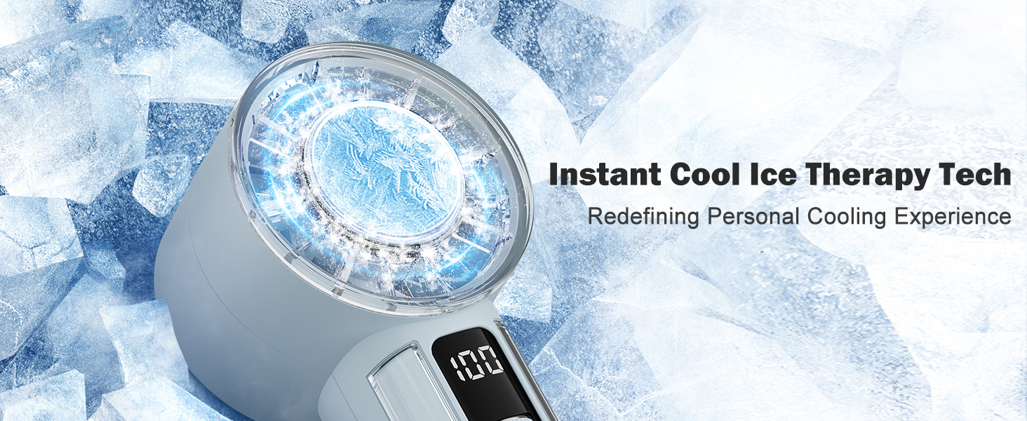 handheld fan with cooling compress