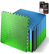 Thick Puzzle Exercise Mat, 50 Pcs EVA Foam Interlocking Tiles Protective Flooring for Gym Equipme...
