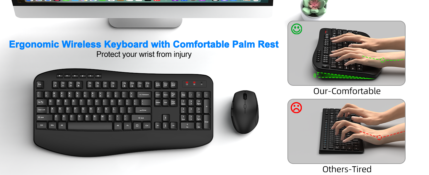 ergonomic keyboard with palm rest