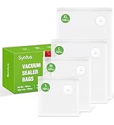 [2026 Upgraded] Syntus 40 Pcs Vacuum Sealer Bags for Food, Reusable BPA-Free Food Storage Bags fo...