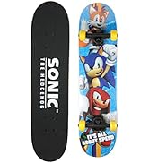 Sonic Character Skateboards - Cruiser Skateboard with ABEC 5 Bearings, Durable Deck, Smooth Wheels