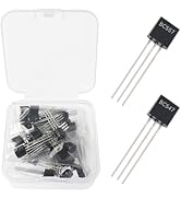 50PCS BC547 NPN &amp; BC557 PNP Transistor Assortment Kit - 50V 100mA TO-92 Transistors (25PCS BC547 ...