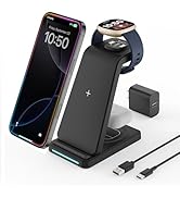 Charging Station for Fitbit Wireless Charger: JoyGeek 3 in 1 Wireless Travel Stand for Fitbit Ver...