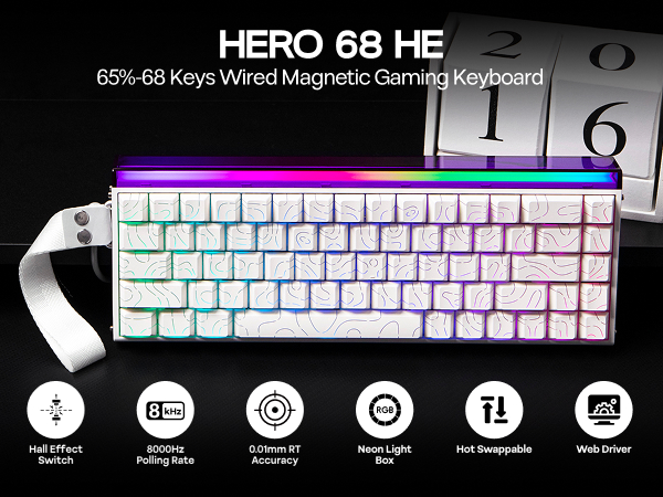 EPOMAKER Aula Hero68 HE Wired Magnetic Gaming Keyboard
