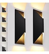 LEONLITE 5CCT Dimmable LED Up Down Wall Light, 100-277V, CRI 90+, ETL Listed IP65 Waterproof, 10%...