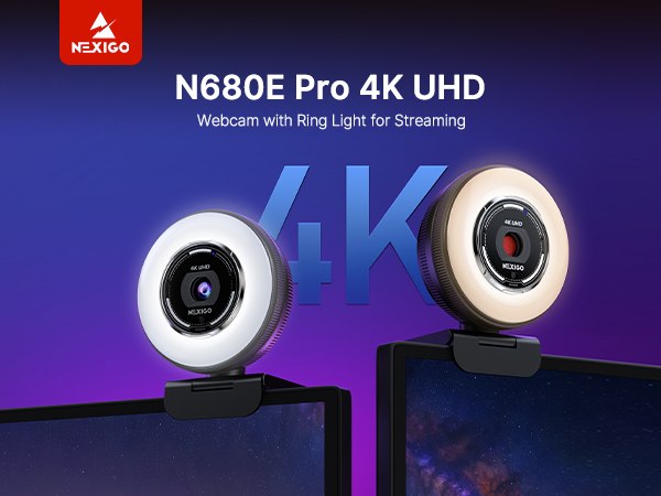 Two N680E Pro with different color temperatures and angles mounted on a computer