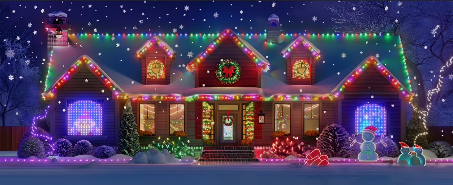 christmas curtain lights