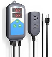 Inkbird 2025 Updated ITC-306T Pre-Wired Electronic Heating Thermostat Temperature Controller, 24 ...