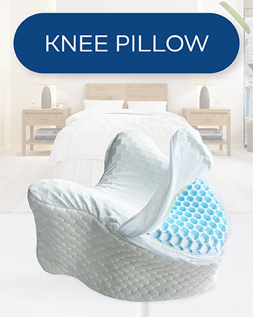 Cooling Knee pillow Gel Memory Foam Side Sleeper Between Legs Contours Leg Cool Support Side Sleeper