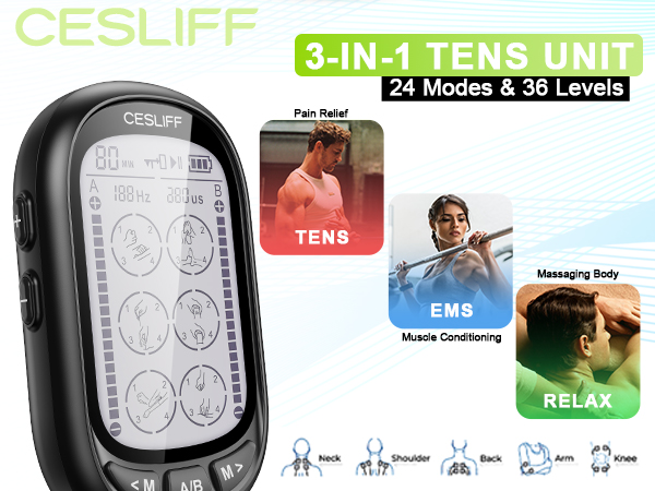 estimulador muscular tens unit muscle stimulator shoulder pain relief ten massager 