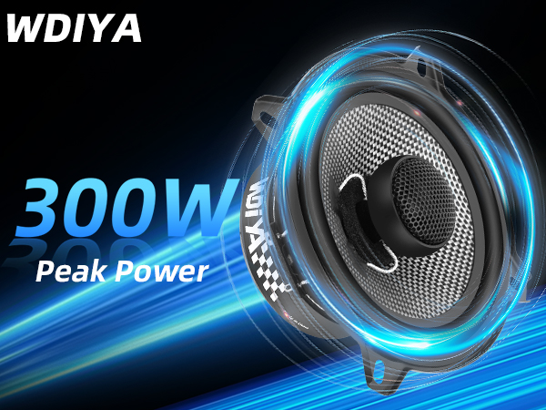 WDiYA 5.25-Inch Car Coaxial Speaker Carbon Fiber Cone Bowl 2-Way Full Frequency High Fidelity Audio