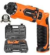 ENERTWIST Cordless Screwdriver, 8V Max 10Nm Electric Screwdriver Rechargeable Set with 82 Accesso...