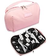 iMangoo Tech Organizer Travel Case for Women, Waterproof Pouch Bag Power Bank Portable Charger Ca...