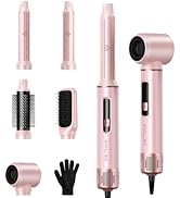 5 in 1 Hair Styler &amp; Hair Dryer Brush Curler, Low-Speed Negative Ionic Air Styler Drying, Multi A...