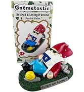 Gnometastic Gnomes - Retired and Loving It Garden Gnome Statue, Funny Garden Gnomes Decorations f...