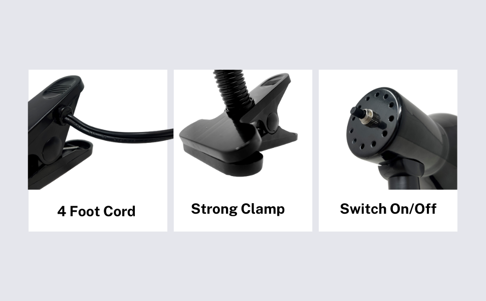 bed lamp clamp bedside cord clip on reading light kids led a19 light bulbs christmas hannukah gift