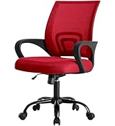 DUMOS Office Desk Chair - Ergonomic Mid Back with Lumbar Support &amp; Rocking Mode, Height Adjustabl...