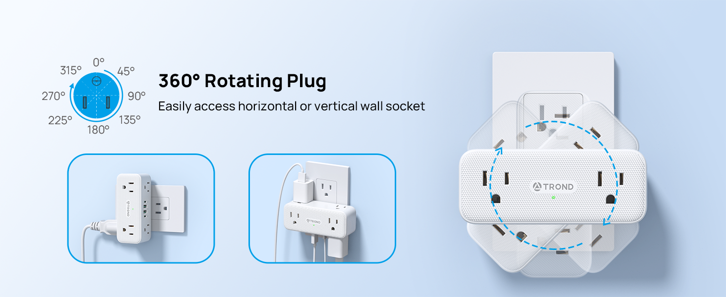 360 degree rotating plug adapter