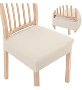 smiry Stretch Jacquard Seat Covers for Dining Room Chairs Set of 6, Removable Washable Chair Seat...