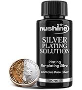 Nushine Silver Plating Solution 3.4 Oz - Permanently Plate PureSilver onto Worn Silver, Brass, Co...