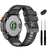 ZPJPPLX 26MM Fenix 7X 6X Pro 5X Plus Quickfit Watch Band, Soft Silicone Strap for GARMIN Enduro 2...