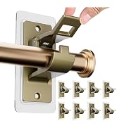 8PCS No Drill Curtain Rod Bracket, Self Adhesive Curtain Rod Holders, No Hole, Multipurpose Nail ...